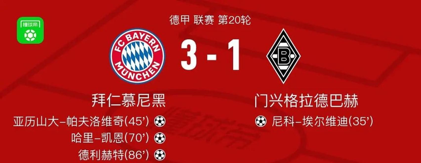 拜仁慕尼黑主场不敌门兴格拉德巴赫,遭遇失利 拜仁慕尼黑主场不敌门兴格拉德巴赫,遭遇失利